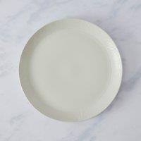Curves Stoneware Dinner Plate White