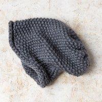 Wool Couture Slouchy Beanie Knitting Kit Grey