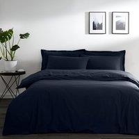 Pure Cotton Luxe Navy Plain Dye Duvet Cover Navy