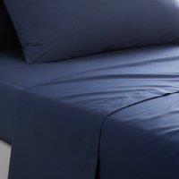 Pure Cotton Flat Sheet Navy