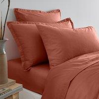 Soft Washed Recycled Cotton Oxford Pillowcase Orange