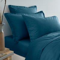 Soft Washed Recycled Cotton Continental Pillowcase Blue