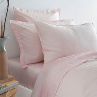 Soft Washed Recycled Cotton Standard Pillowcase Pair Pink