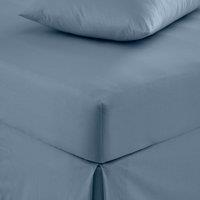 Pure Cotton Fitted Sheet Blue