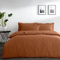 Pure Cotton Orange Plain Dye Duvet Cover Orange