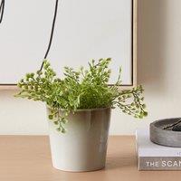 Reactive Glaze Grey Ceramic Plant Pot Grey