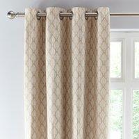 Connor Tree Warm Sand Eyelet Curtains Warm Sand