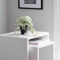 Artificial Trailing Geranium in Black Plant Pot