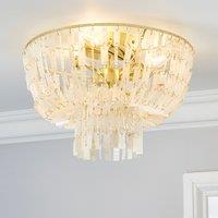 Abanna Flush Ceiling Fitting Gold