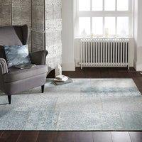 Patchwork Chenille Rug Romance Patchwork Blue