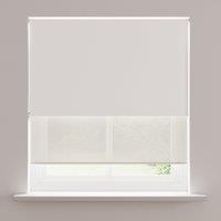 Sheer White Blackout Double Roller Blind White