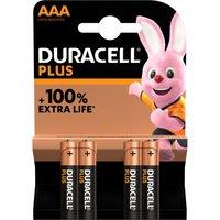 Pack of 4 Duracell Plus 100 AAA Batteries