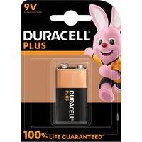Pack of 1 9V Duracell Plus 100 Batteries Black;Brown