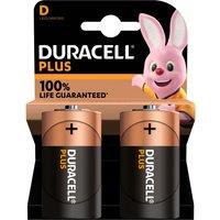 Pack of 2 Duracell Plus 100 D Batteries