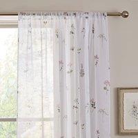 Pressed Floral Slot Top Voile Panel