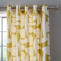 Elements Klipp Chartreuse Eyelet Curtains Yellow/White