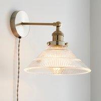 Logan Glass Plug In Wall Light