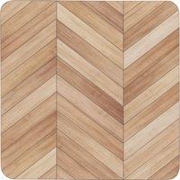 Set of 4 Wood Effect Cork Back Coasters