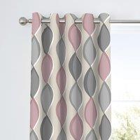 Fusion Lennox Blush Eyelet Curtains Blush