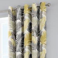 Fusion Tropical Ochre Eyelet Curtains Ochre