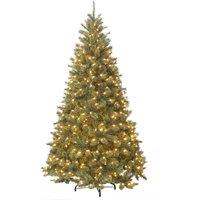 7.5ft LED Frosted Ontario Pine Hinged Christmas Tree