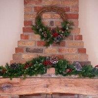 Artificial Frosted Berry Grape Vine Wreath