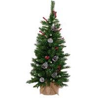 4ft Frosted Berry Christmas Tree in Burlap Base