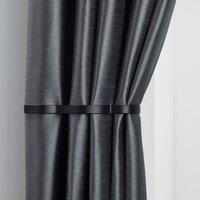 Mix and Match Wave Curtain Holdback Pair Matt Black