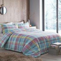 Applecross Check Brushed Cotton Duvet Cover and Pillowcase Set