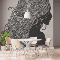 Boho Woman Silhouette Wall Mural