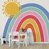 Rainbow Mural Pink/Blue/Yellow
