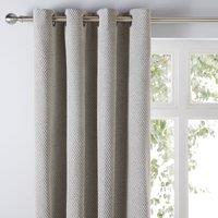 Hava Chenille Sandstone Eyelet Curtains Sandstone