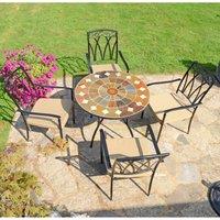 Glendale 91cm Patio Table Set with 4 Austin Chairs