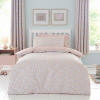 Ditsy Bunny Pink 100% Cotton Duvet Cover and Pillowcase Set