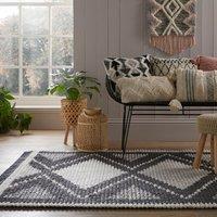 Zaid Berber Rug Black and white