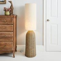 Churchgate Cotes Rattan Floor Lamp White