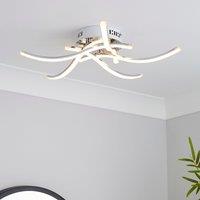 Layla 5 Light Integrated LED Chrome Flush Ceiling Light