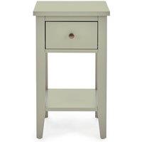 Lynton 1 Drawer Small Bedside Table Green
