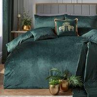 £Laurence Llewelyn-Bowen Montrose Green Duvet Cover and Pillowcase Set Green