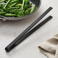 Spectrum Silicone Black Food Tongs