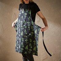 Marsh Botanical Print Apron Black/Green