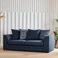 Washington Chenille Combo 3 Seater Sofa Navy