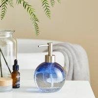 Ombre Bubble Glass Blue Soap Dispenser