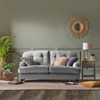 Martha Vintage Velvet 2 Seater Sofa Dove (Grey)