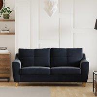 Baxter Plush Velvet 3 Seater Sofa Navy