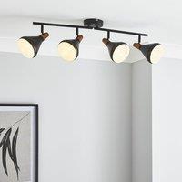 Elements Wolston 4 Light Semi Flush Spotlight Bar