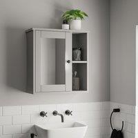 Lynton Grey Compact Bathroom Wall Cabinet Grey