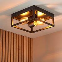 London Industrial Bathroom 2 Light Flush Ceiling Light