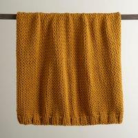 Chunky Knit Throw Yellow