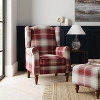 Oswald Check Wingback Armchair